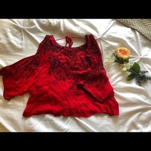 Peek through crop top